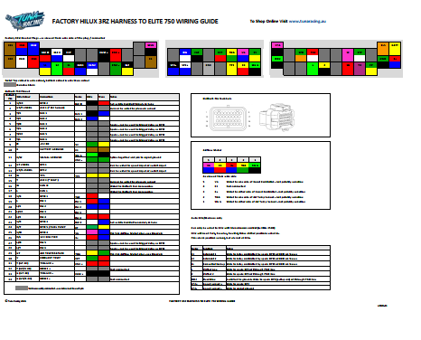 FREE Factory Hilux 3RZ Harness to Elite 750 Wiring Guide
