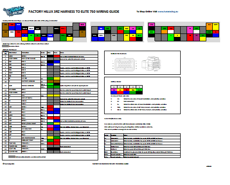 FREE Factory Hilux 3RZ Harness to Elite 750 Wiring Guide - Tuna Racing